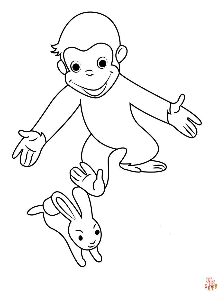 Free curious george coloring pages