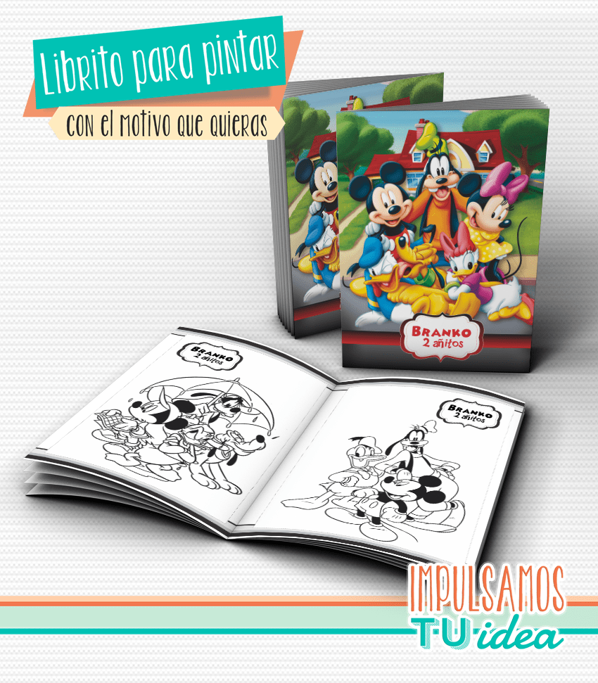 Mickey y sus amigos librito para colorear imprimible