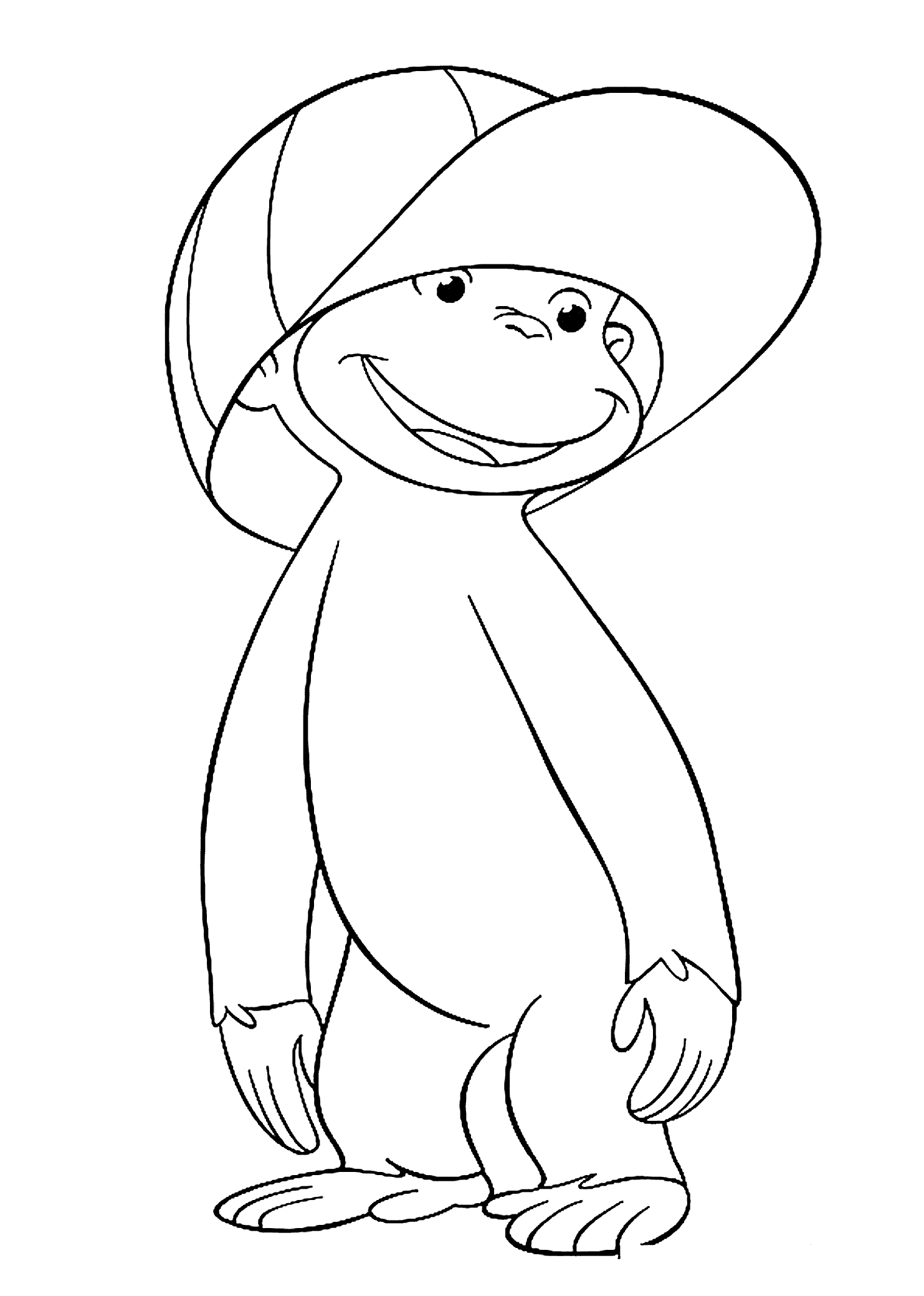 Free printable curious george coloring pages for kids