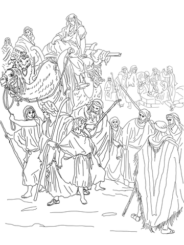 Joseph is sold into slavery by his brothers coloring page free printable coloring pages