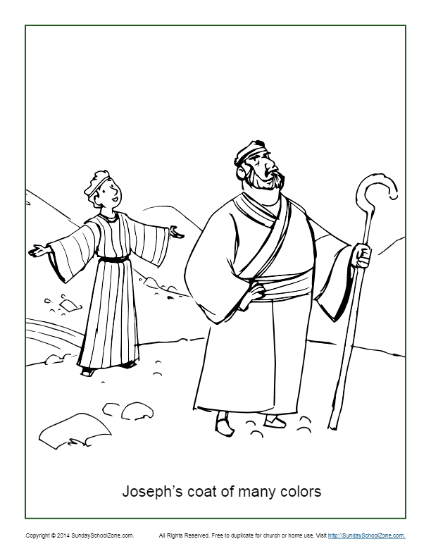 Josephs coat of many colors coloring page