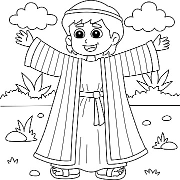 Joseph isolated coloring page for kids biblical coloring book religious vector book drawing ring drawing kid drawing png and vector with transparent background for free download