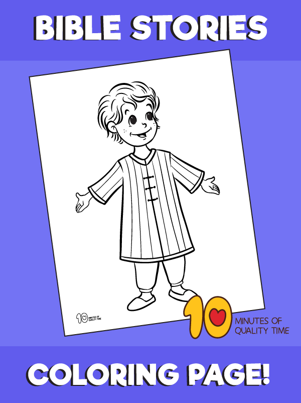 Joseph and the coat of many colors coloring page â minutes of quality time