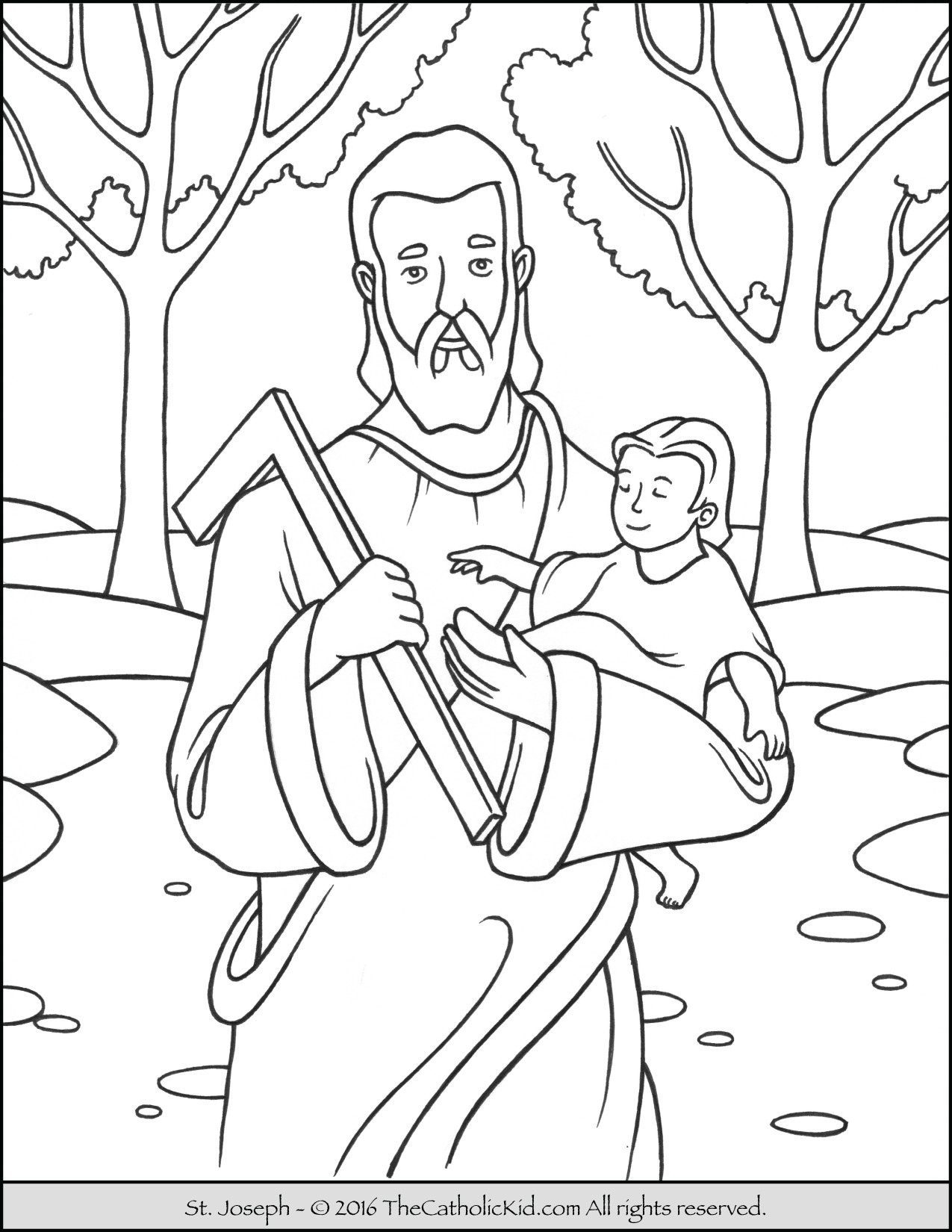Saint joseph coloring page
