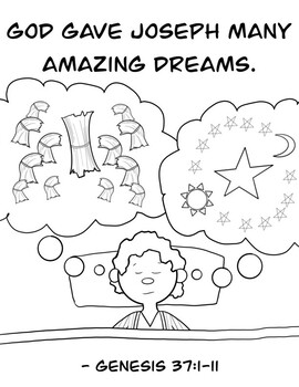 Josephs dreams bible coloring pages by sketchbykat tpt