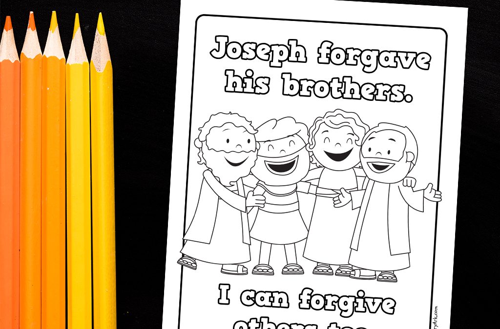 Joseph forgave his brothers printable coloring sheet â
