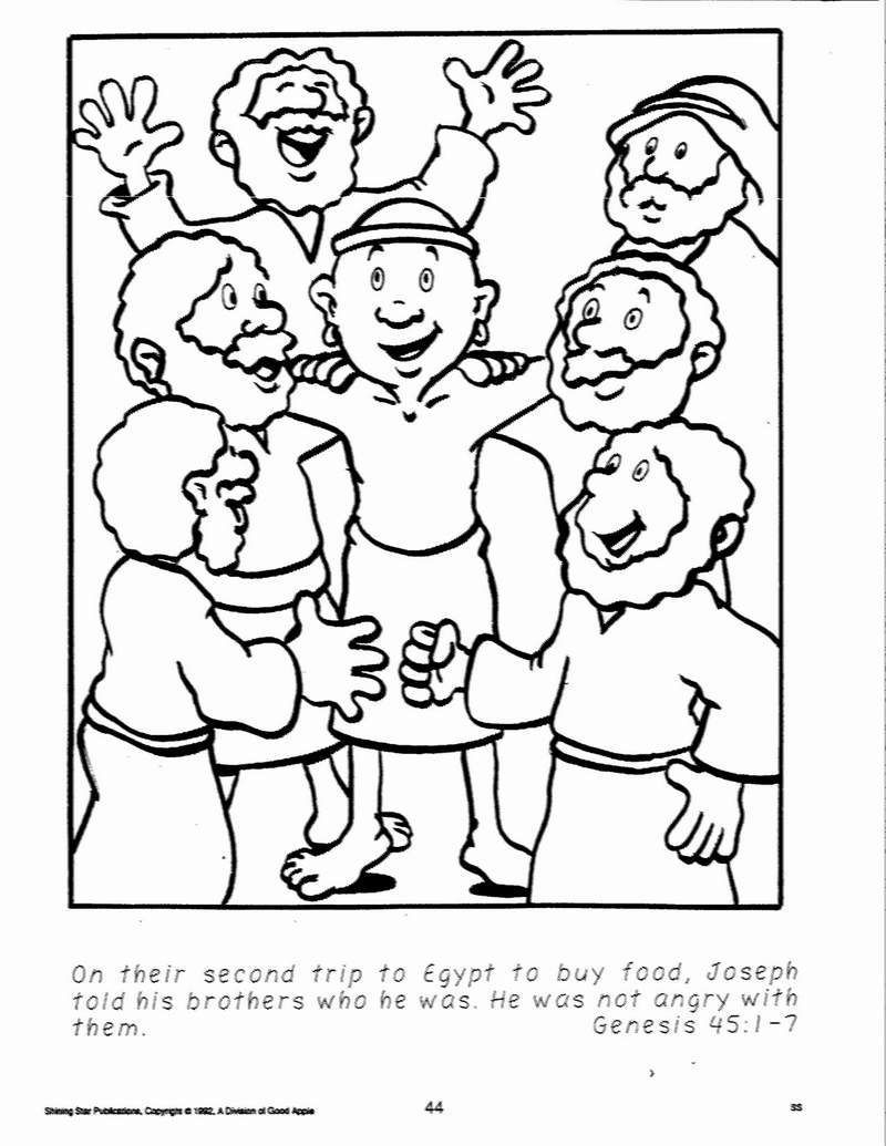 Forgiveness and redemption joseph coloring page