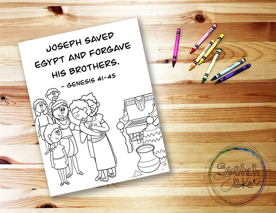 Joseph forgives bible coloring pages