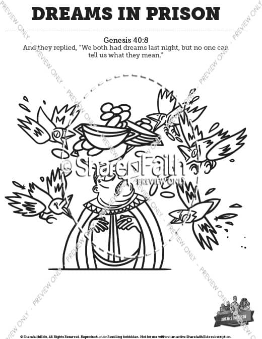 Genesis dreams in prison coloring pages â