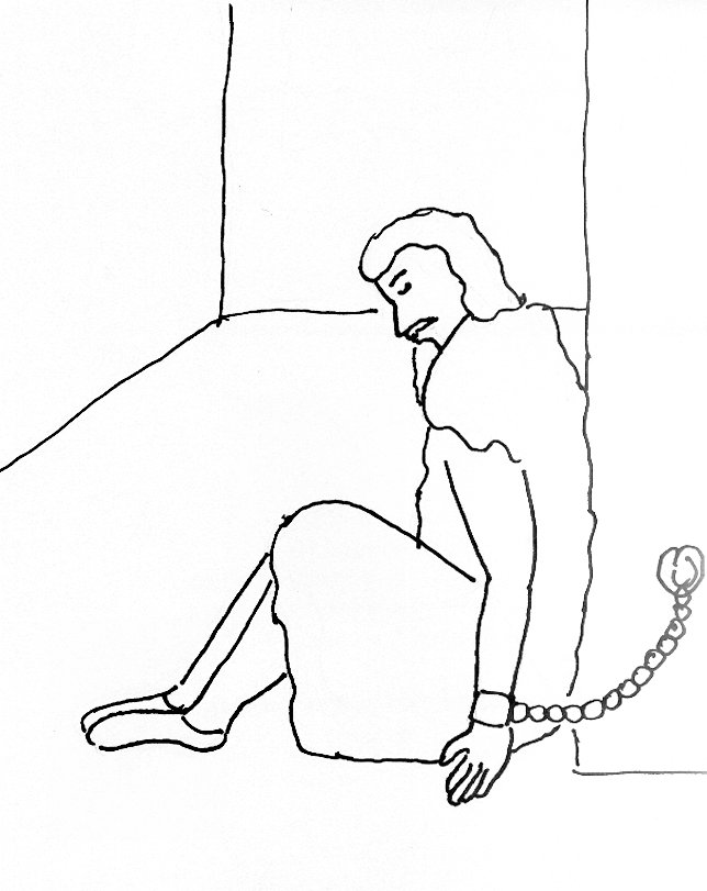 Bible story coloring page for john the baptist in prison free bible stories for children