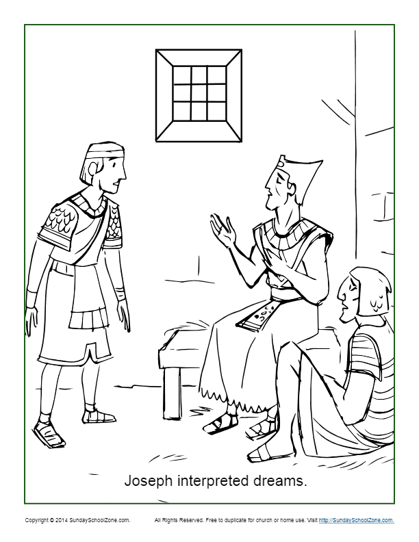 Joseph interpreted dreams coloring page