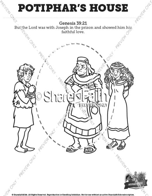 Genesis potiphars house coloring pages â