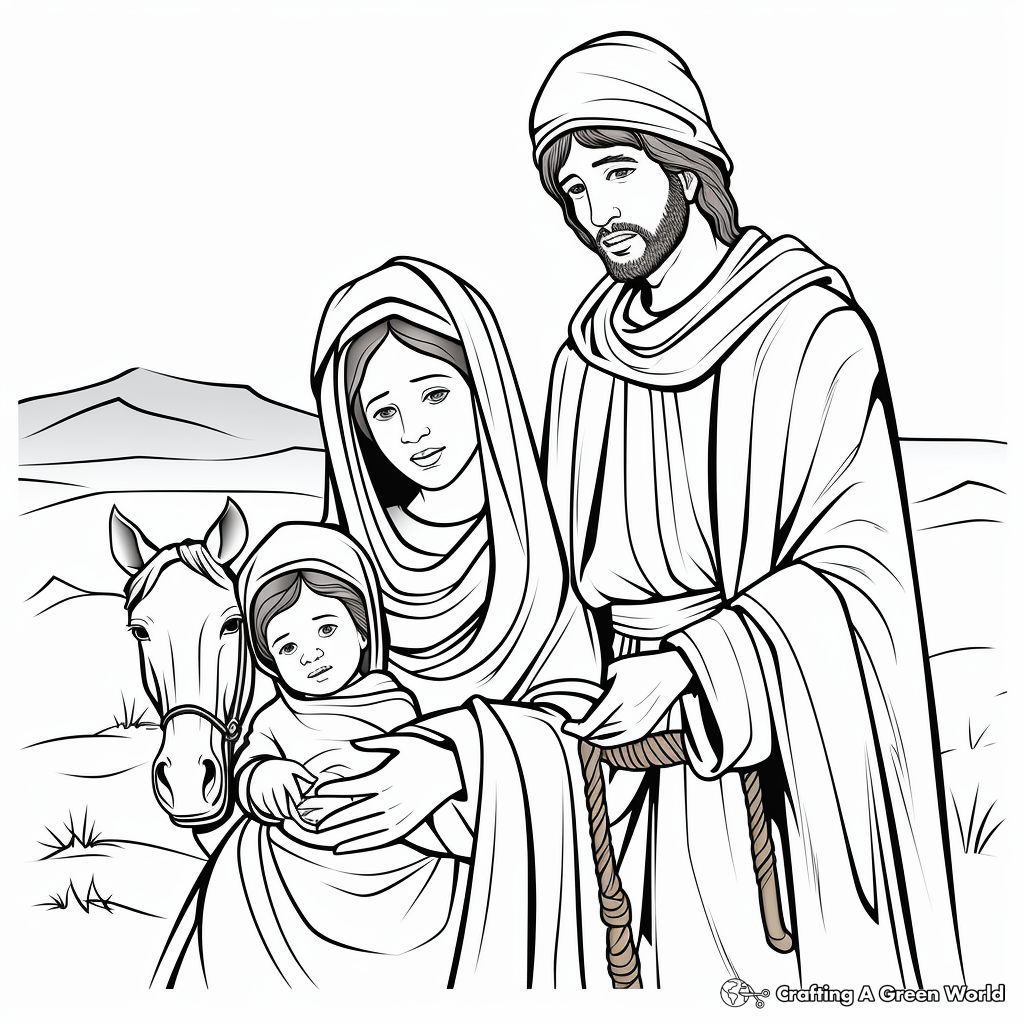 Nativity coloring pages