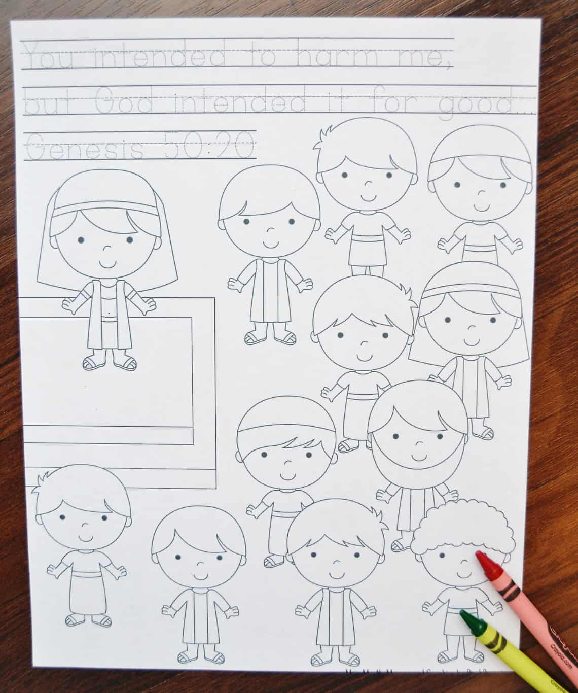 Joseph coloring pages free printables â mary martha mama