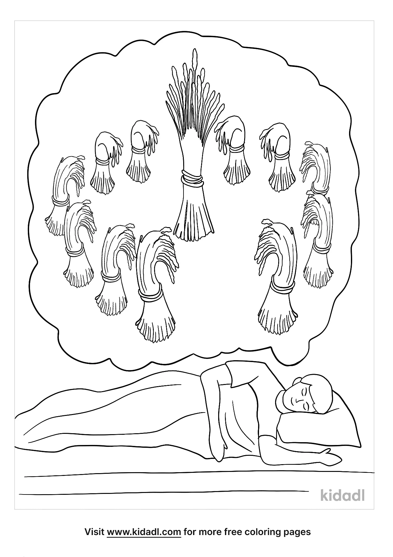 Free josephs dreams coloring page coloring page printables