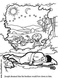 Joseph and the coat of many colors coloring page