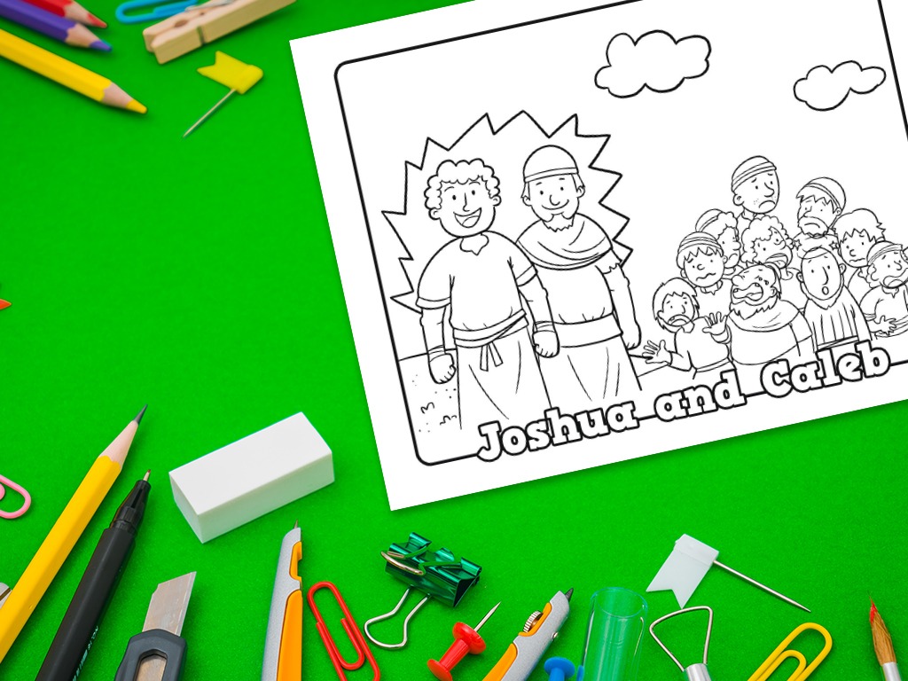 Joshua and caleb printable coloring sheet â