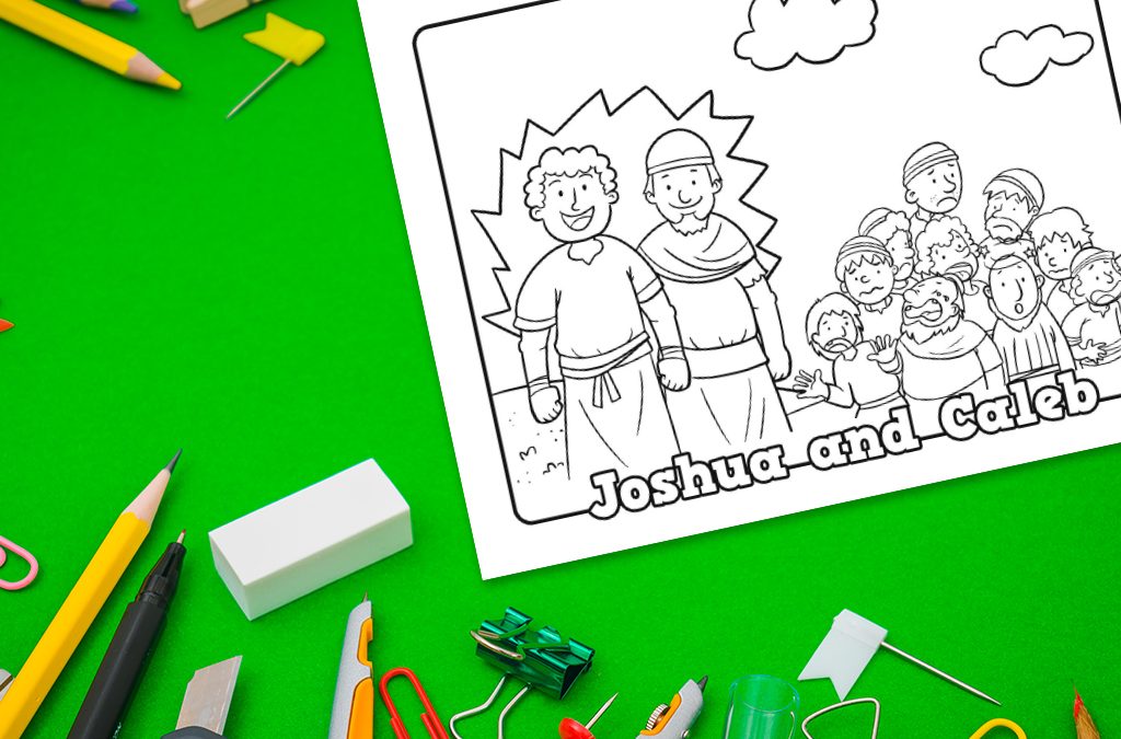 Joshua and caleb printable coloring sheet â