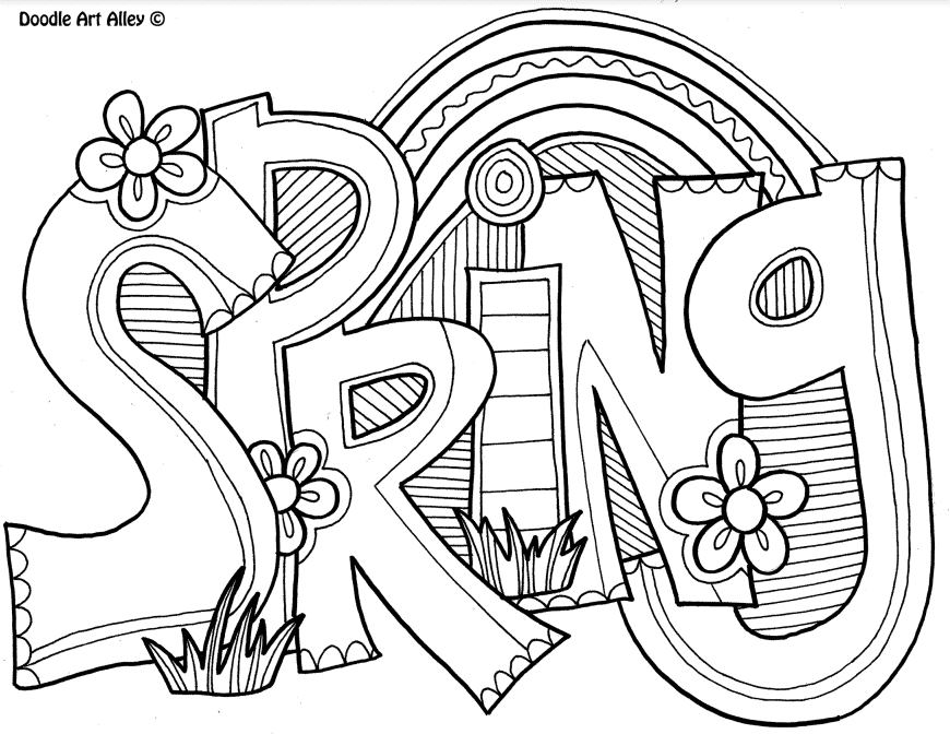 Free spring coloring pages updated