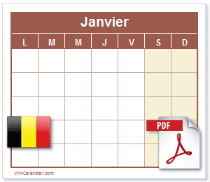 Gratuit calendrier de la belgique pdf