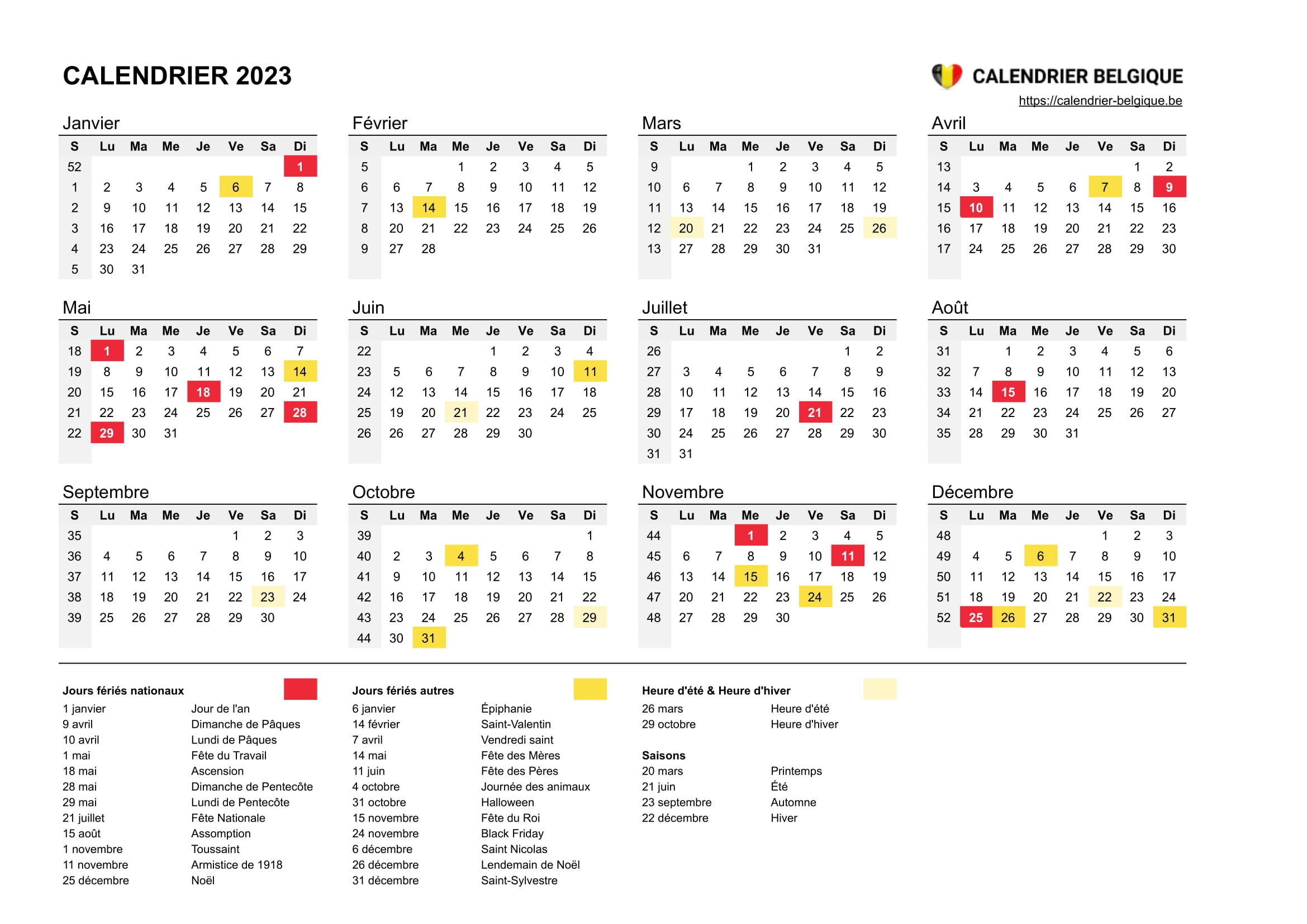 Calendrier â calendrier lgique