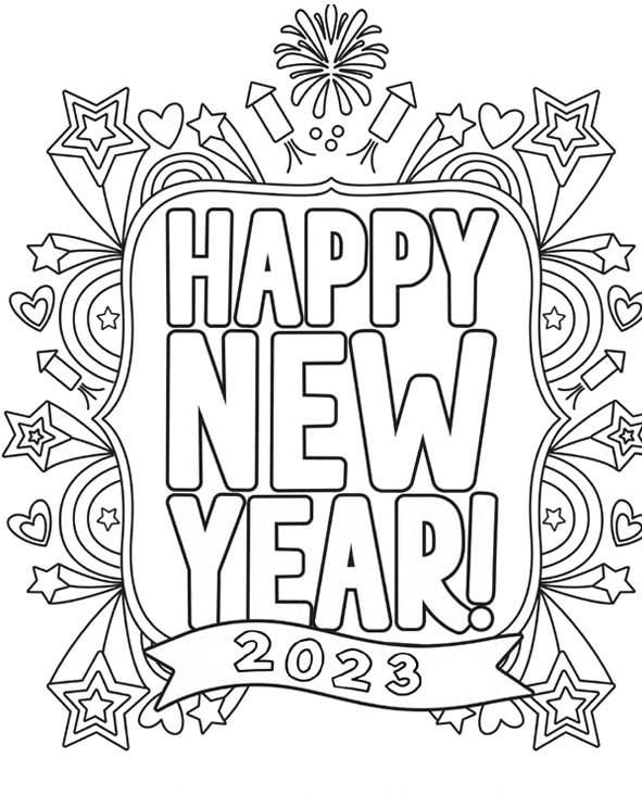 New years coloring pages