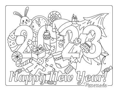 New years coloring pages