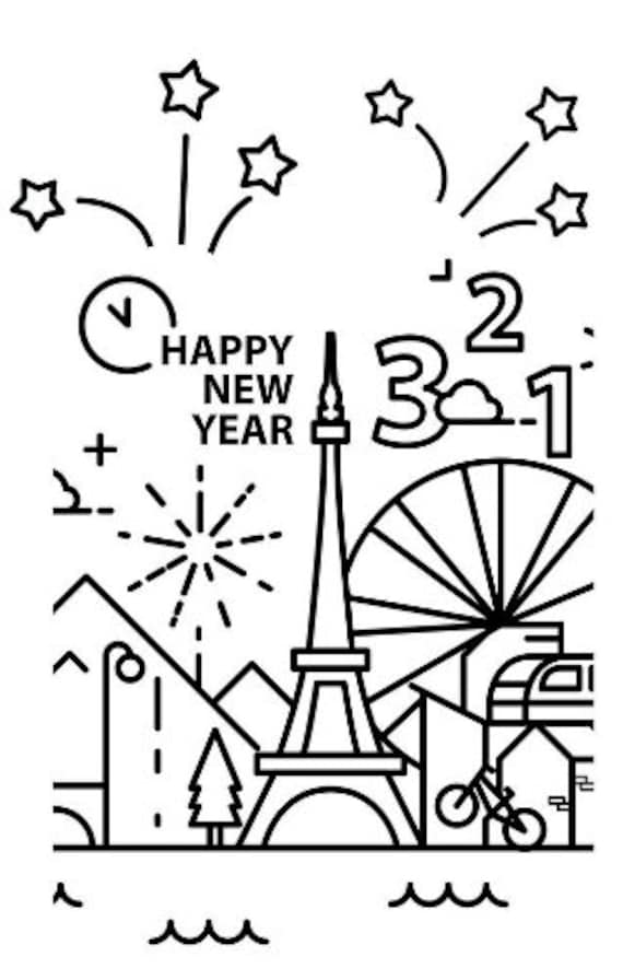 New years coloring pages