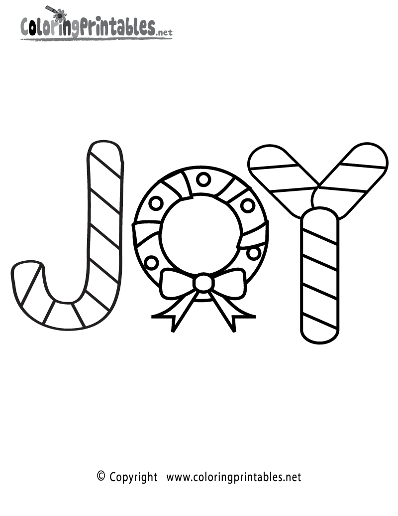 Christmas joy coloring page