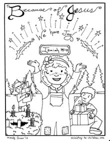 Advent coloring pages jesus brings joy free printables