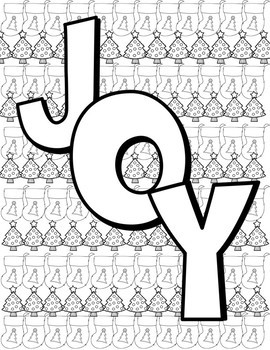 Coloring pages christmas joy by positive counseling tpt