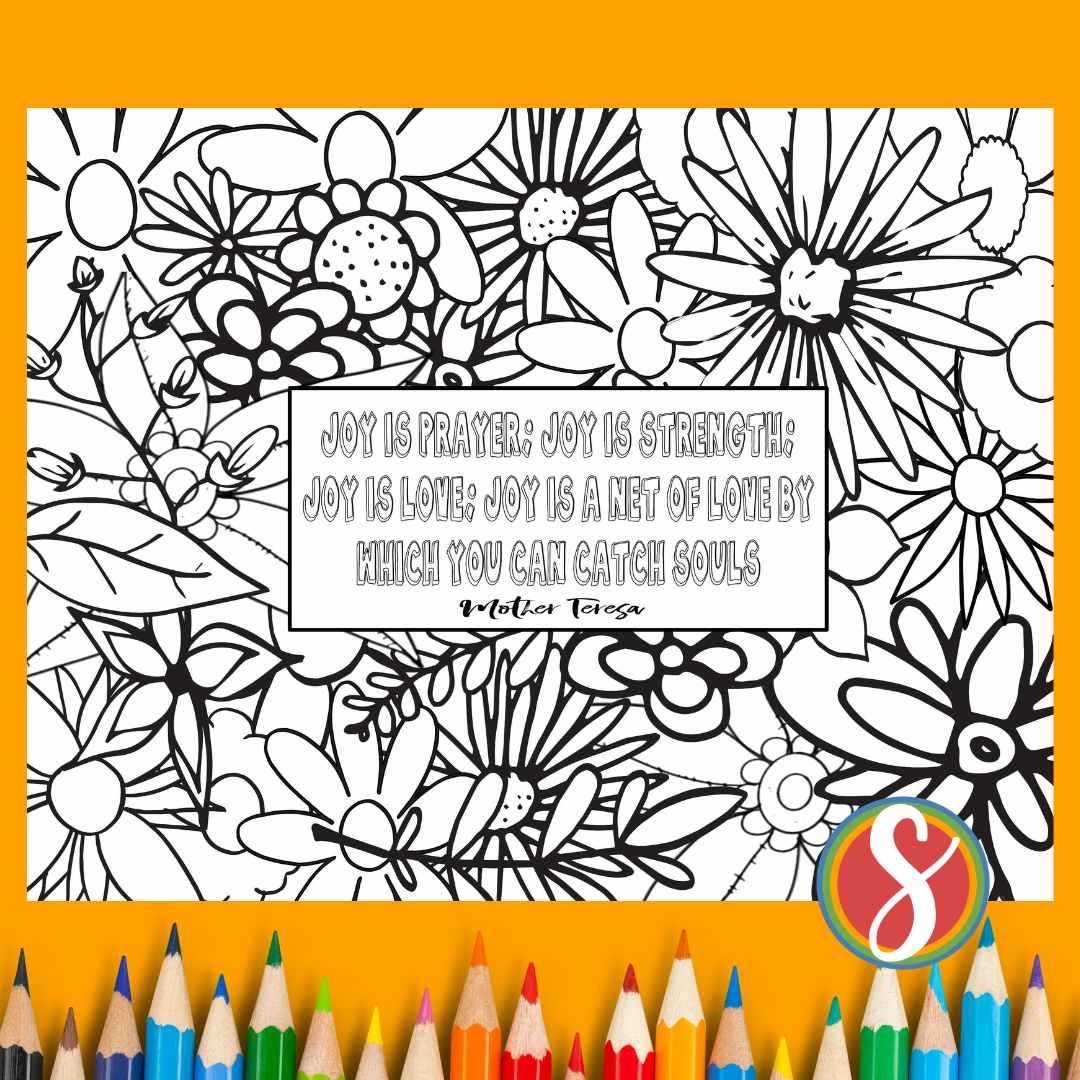 Free joy coloring pages â stevie doodles