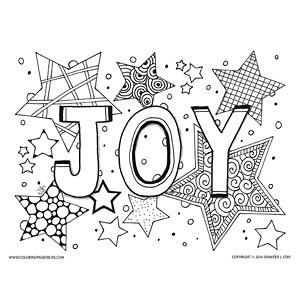 Joyâ holiday coloring page