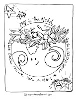 Joy to the world christmas coloring page and screensaver