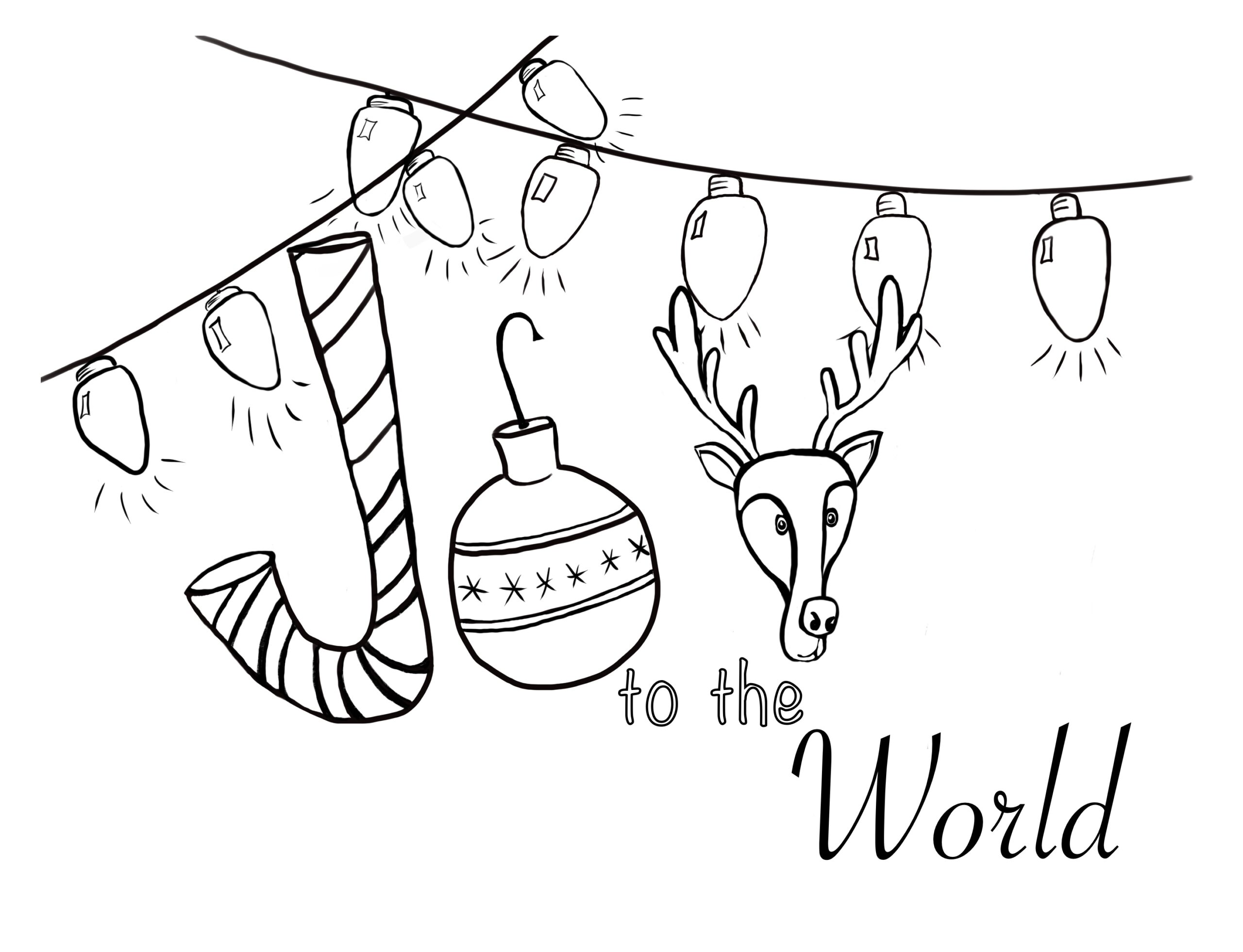 Joy to the world coloring page art with shauna lee