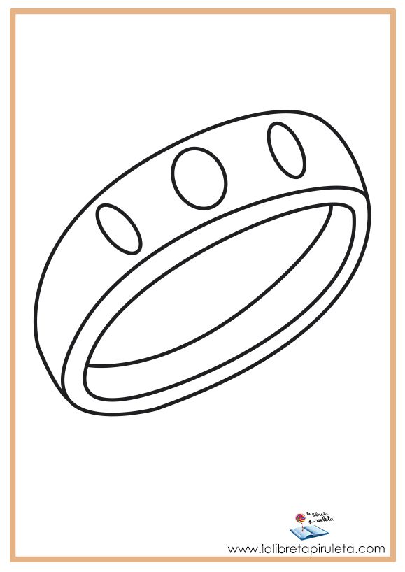 Fichas para imprimir y colorear pintar anillo joya aro dibujos para colorear anillo dibujo rey para colorear