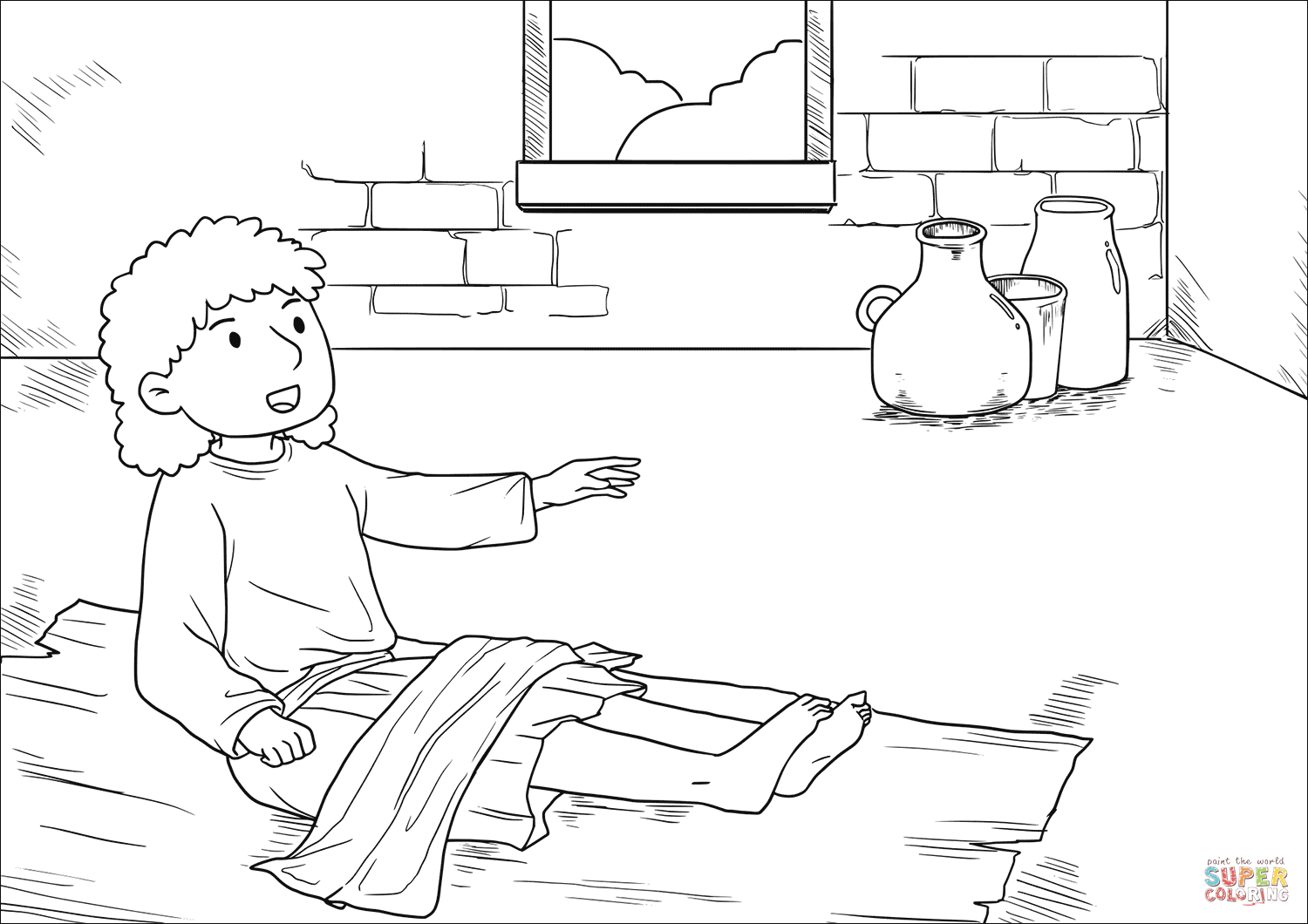 And the servant of the centurion was healed at that moment coloring page free printable coloring pages