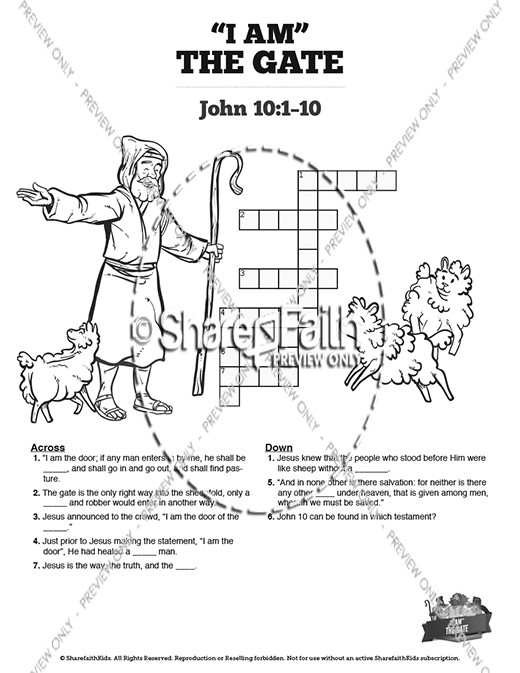 John i am the door sunday school coloring pages clover media