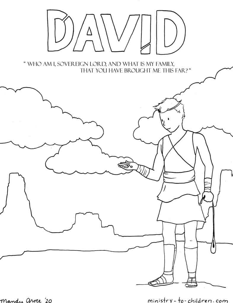 David coloring page