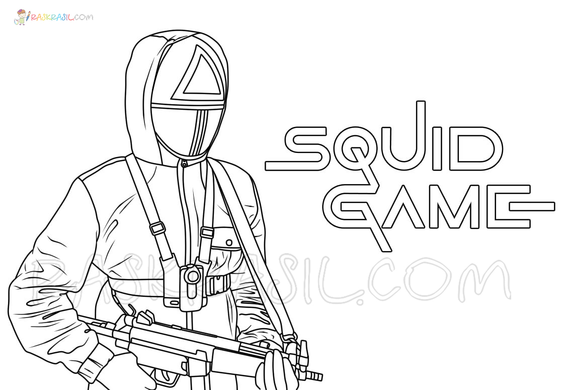 Squid game coloring pages