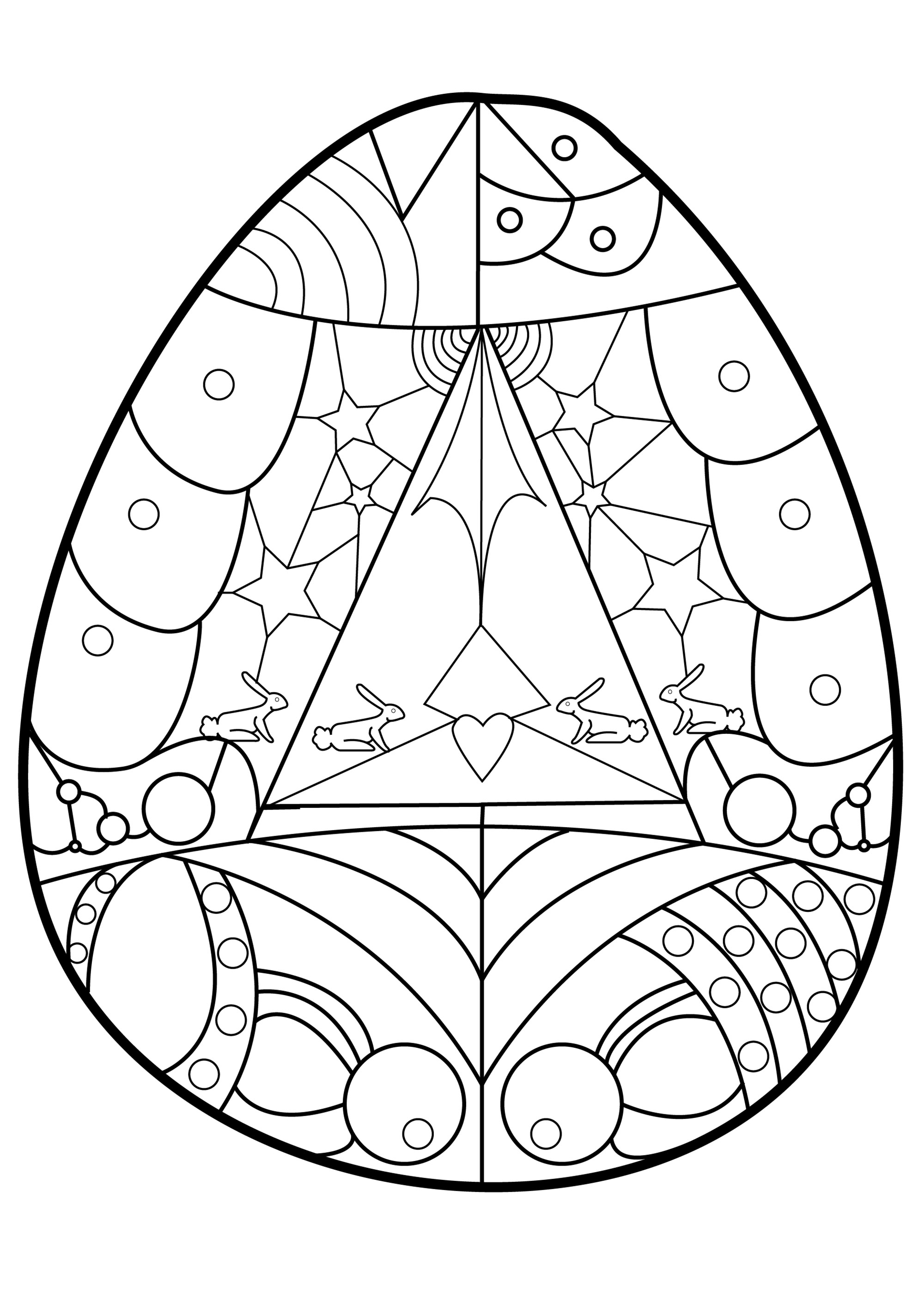 Huevo de pascua con formas geomãtricas