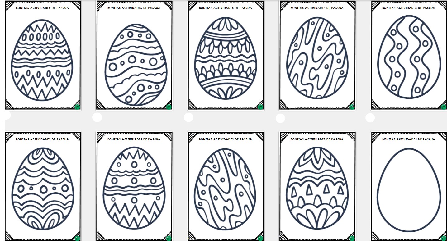 Mi cuadernillo de colorear huevos de pascua