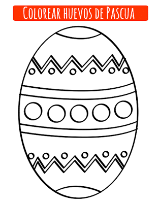 Dibujos de huevos de pascua para imprimir y colorear