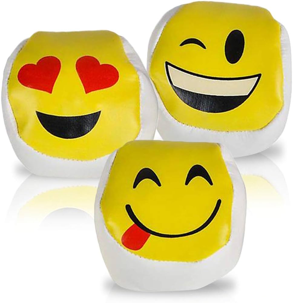 Artcreativity emoticon juggling balls for beginners set of durable juggle balls in assorted emoji designs soft easy juggle balls for kids buy online at best price in u