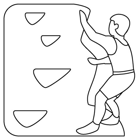 Man climbing emoji coloring page free printable coloring pages