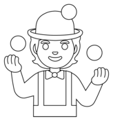 Person juggling emoji coloring page free printable coloring pages