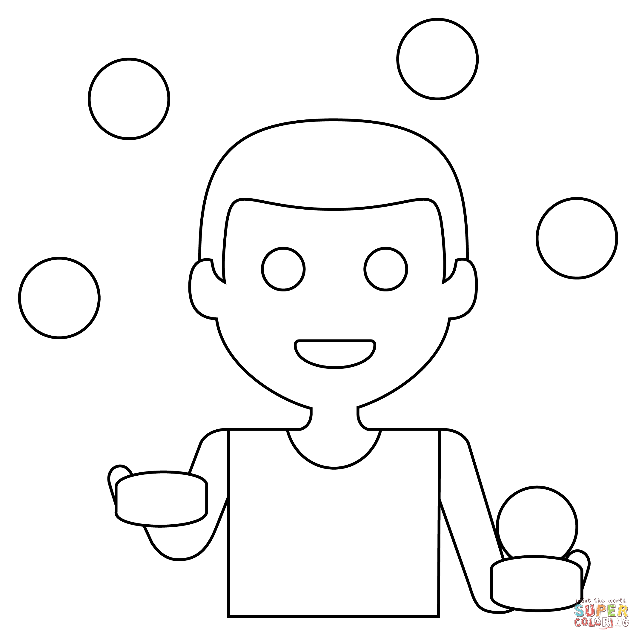 Person juggling coloring page free printable coloring pages