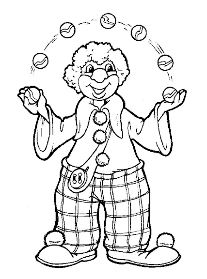 Free printable clown coloring pages for kids