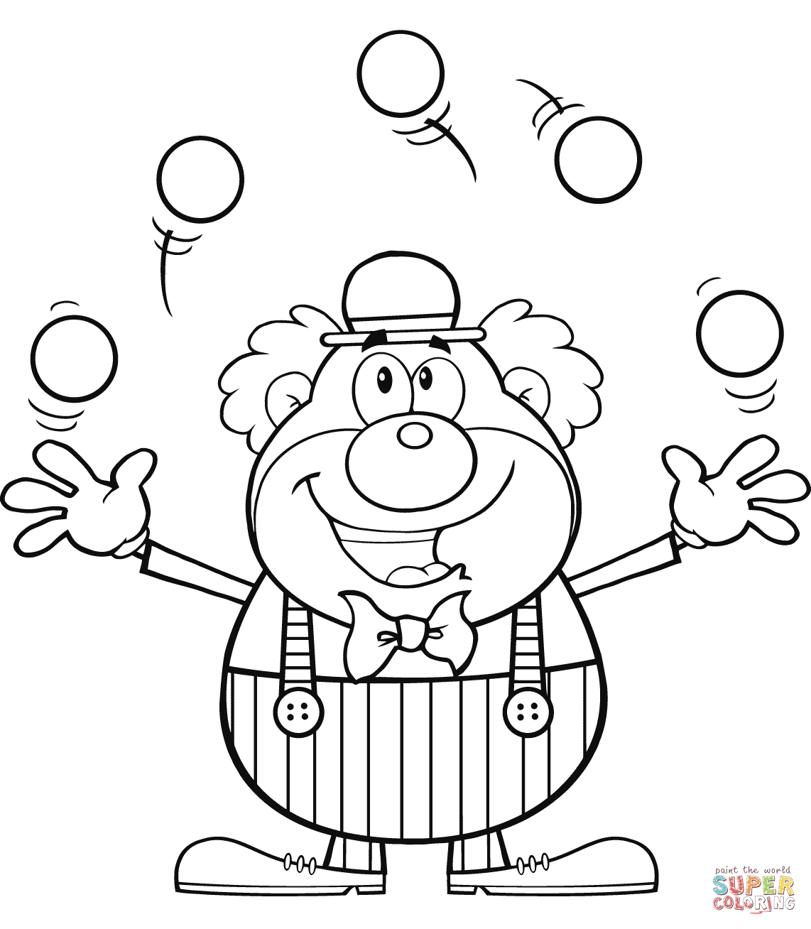 Clown juggling balls coloring page free printable coloring pages coloring pages zoo coloring pages train coloring pages