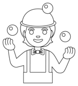 Person juggling emoji coloring page free printable coloring pages